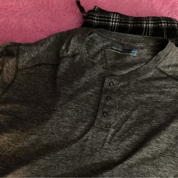 CROFT & BARROW 3XLT PLAID PJ PANTS & PERFORMANCE 3XT LS SHIRT - Picture 1 of 2